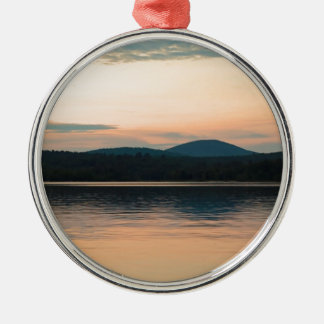 Ornamento De Metal Por do sol longo do lago adirondacks