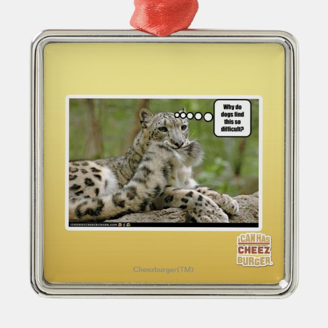 Ornamento De Metal Por que os cães encontram este tão difícil? (Frente)