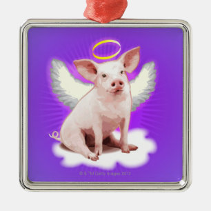 Ornamento De Metal Porco do anjo