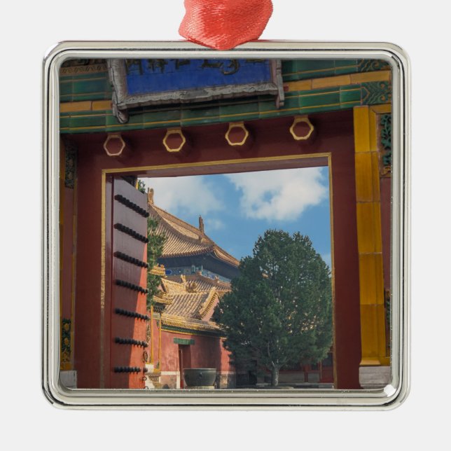 Ornamento De Metal Porta aberta na cidade proibida - Pequim, China (Frente)