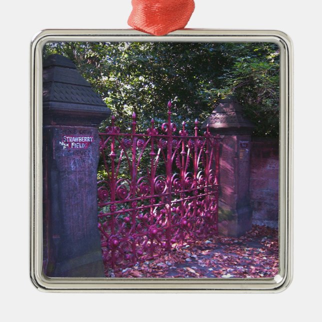 Ornamento De Metal Portas a Strawberry Fields Liverpool (Frente)