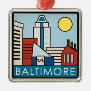 Ornamento De Metal Porto interno de Baltimore