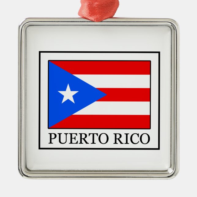 Ornamento De Metal Porto Rico (Frente)