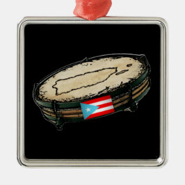 Ornamento De Metal Porto Rico Flag Pandera