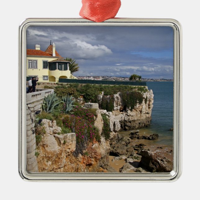 Ornamento De Metal Portugal, Cascais. Praia da Rainha, uma praia em 2 (Frente)