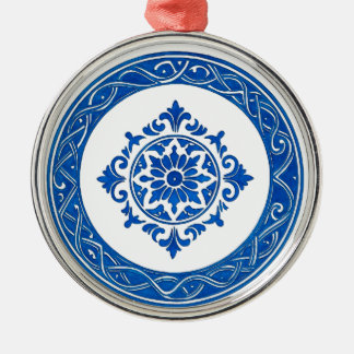 Ornamento De Metal Portuguese Azulejo Ornament – Blue Tile Christmas 