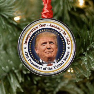 Ornamento De Metal Posse do Presidente Trump Dia 20 de Janeiro de 202