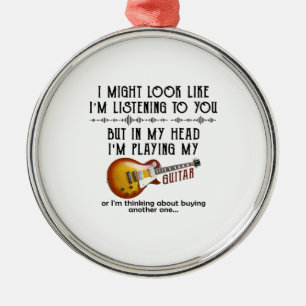Ornamento De Metal Posso parecer que estou ouvindo você tocar violã