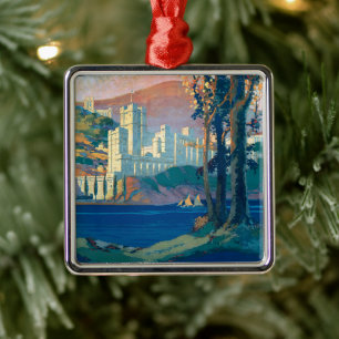 Ornamento De Metal Poster de viagens vintage Para Linhas Centrais De 