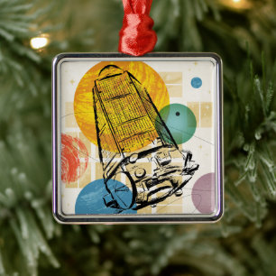 Ornamento De Metal Poster do telescópio espacial Kepler.