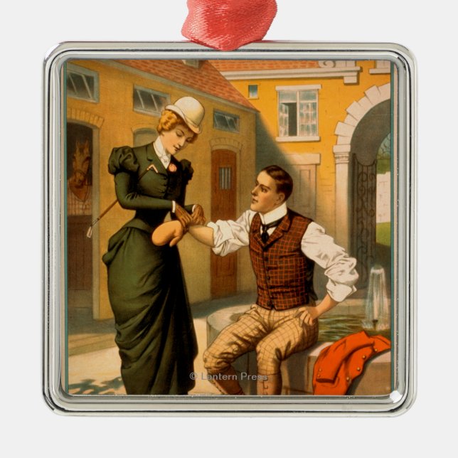 Ornamento De Metal Poster ostentando do teatro do encaixotamento de (Frente)