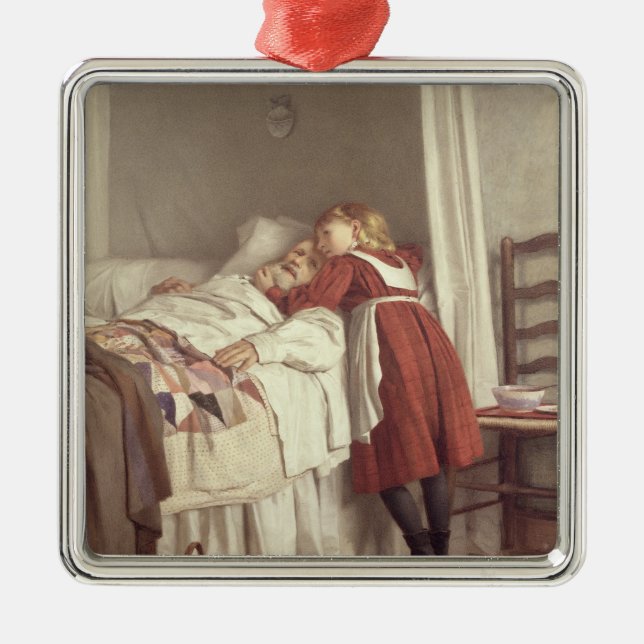 Ornamento De Metal Pouca enfermeira do avô (Frente)