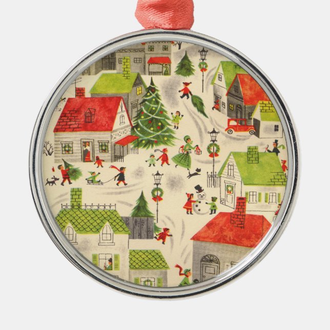 Ornamento De Metal Pouca vila do Natal (Frente)