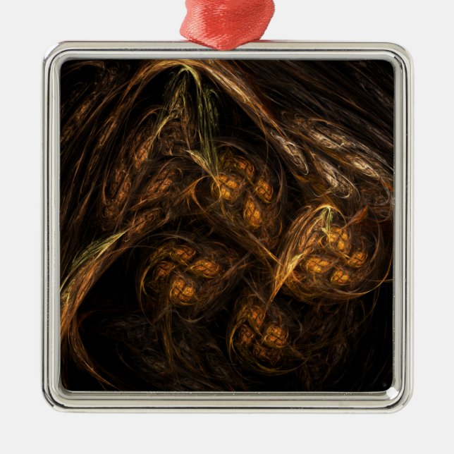 Ornamento De Metal Praça de Abstrato de Arte da Mãe Terra (Frente)