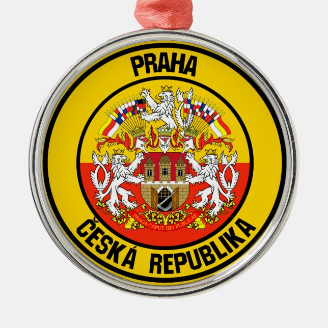 Ornamento De Metal Praga Round Emblem (Frente)