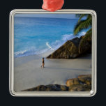Ornamento De Metal Praia de Ansi Victorin, Ilha de Fregate<br><div class="desc">Ansi Victorin Beach,  Ilha Fregate � Alison Wright / DanitaDelimont.com</div>
