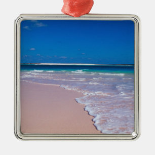 Ornamento De Metal Praia de areia rosa na Baía de Conch, Ilha do Gato