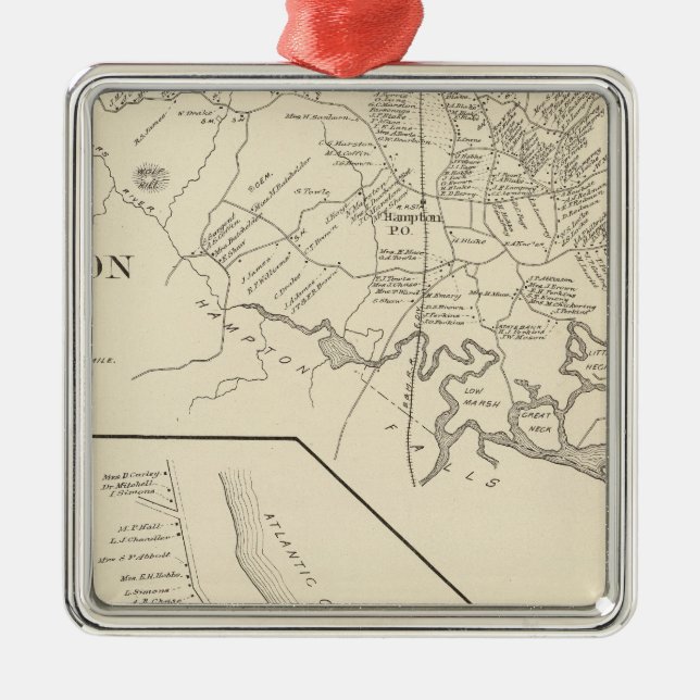 Ornamento De Metal Praia de Hampton, Hampton (Frente)