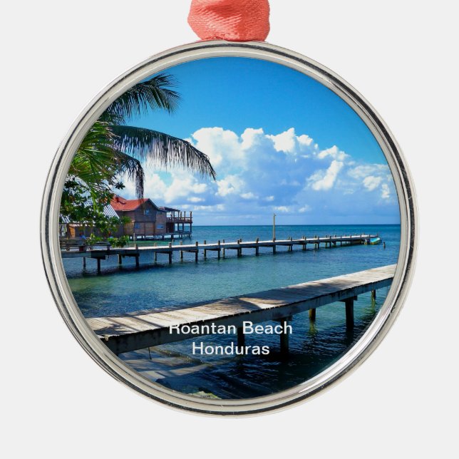 Ornamento De Metal Praia de Roantan, Honduras (Frente)