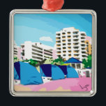 ORNAMENTO DE METAL PRAIA SUL, MIAMI, FLORIDA<br><div class="desc">PRAIA SUL,  pintura digital de MIAMI,  FLORIDA por Inge Lewis. Encontre mais artigos de harmonização na loja de ingeinc.com.</div>
