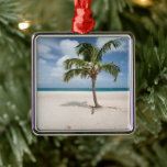 Ornamento De Metal Praias Tropicais | Eagle Beach, Aruba<br><div class="desc">Esta incrível foto do Getty Images apresenta palma de solitário na areia branca na praia de Eagle,  Aruba</div>
