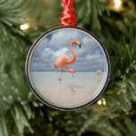 Ornamento De Metal Praias Tropicais | Flamingos Beach, Aruba<br><div class="desc">Esta incrível foto do Getty Images apresenta flamingos na praia Flamingos,  uma ilha particular em Aruba.</div>