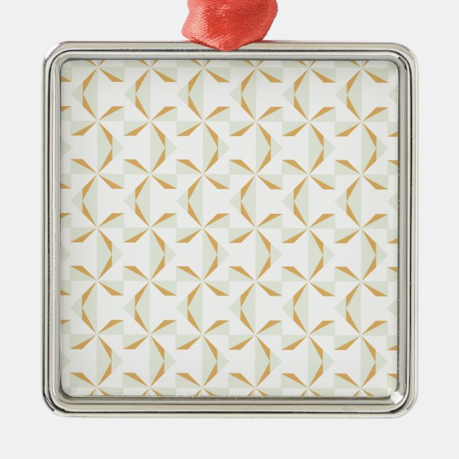 Ornamento De Metal Prata e pinrodas Douradas (Frente)