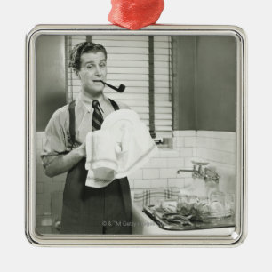 Ornamento De Metal Pratos de lavagem do homem