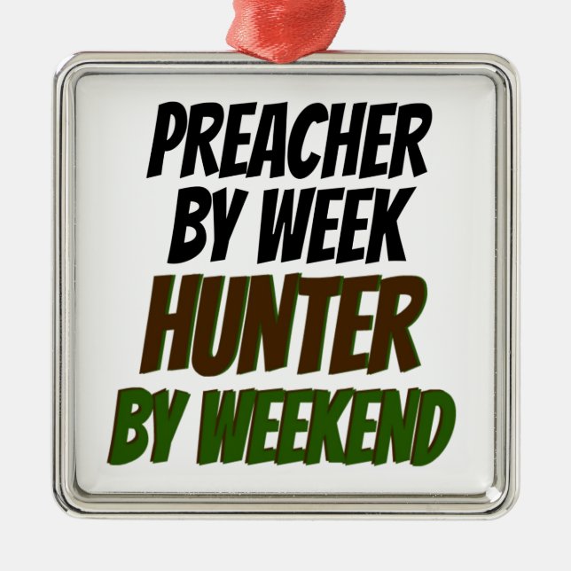Ornamento De Metal Preacher Hunter (Frente)