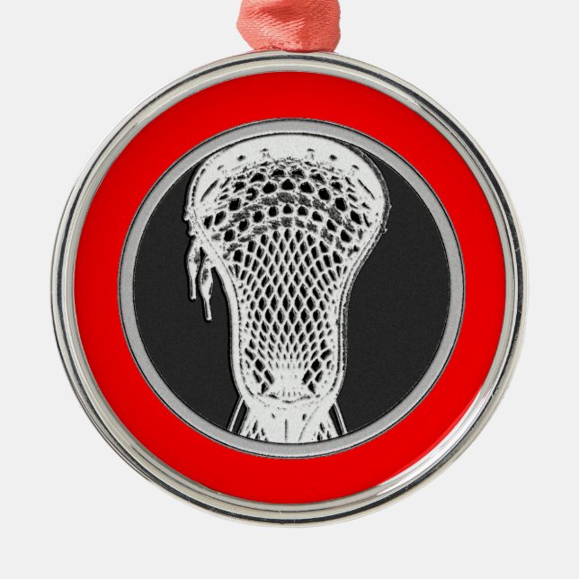 Ornamento De Metal Prêmio de Lacrosse (Frente)
