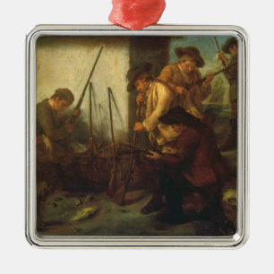 Ornamento De Metal Preparando as armas (óleo em canvas)