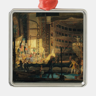 Ornamento De Metal Preparando o cenário em um teatro