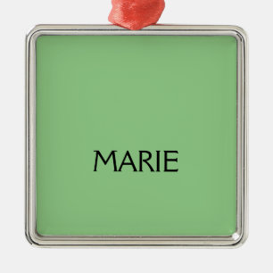 ORNAMENTO DE METAL PRESENÇA SIMPLES MINIMALISTA VERDE ADICIONE O SEU 