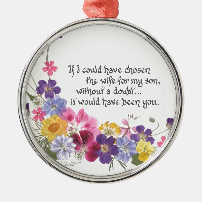 Ornamento De Metal Presente da nora (Frente)