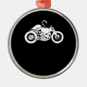 Ornamento De Metal Presente De Arte De Motocicleta Flamingo Para Bike