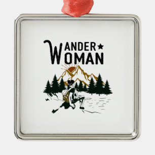 Ornamento De Metal Presente de Camper Wander Woman Birthday