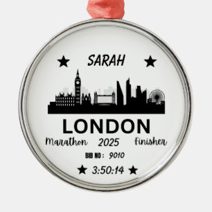 Ornamento De Metal Presente de Conclusão da Maratona de Londres para