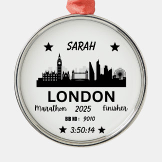 Ornamento De Metal Presente de Conclusão da Maratona de Londres para