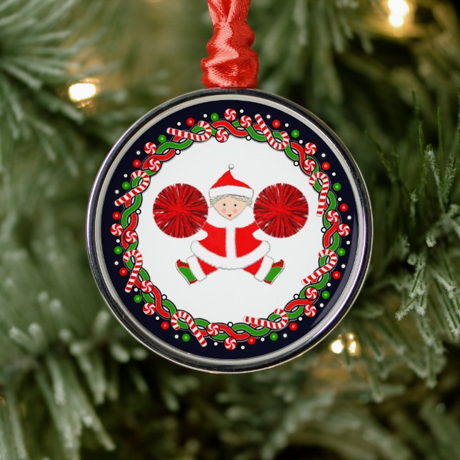 Ornamento De Metal Presente de Feriado de Cheerleader líder de torcid (Árvore)