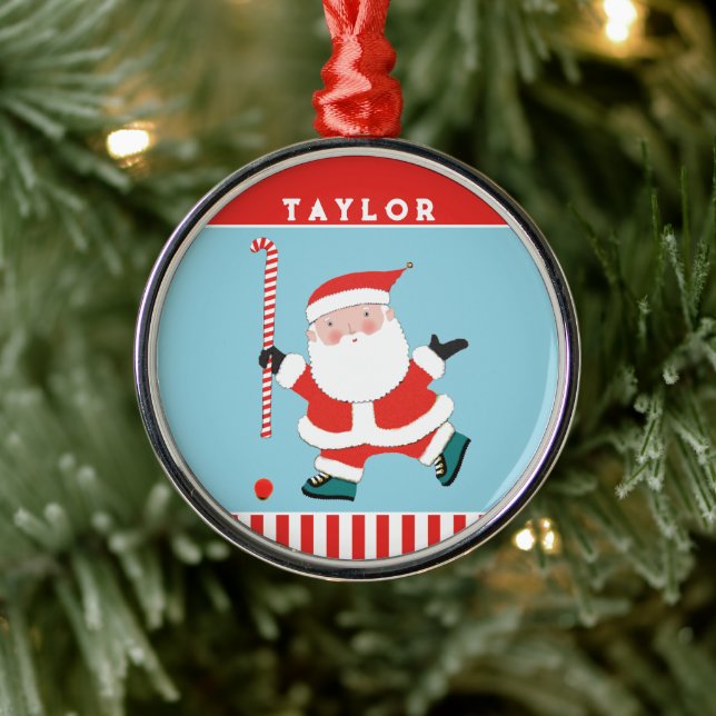 Ornamento De Metal Presente de Feriado de Hóquei em Campo (Árvore)