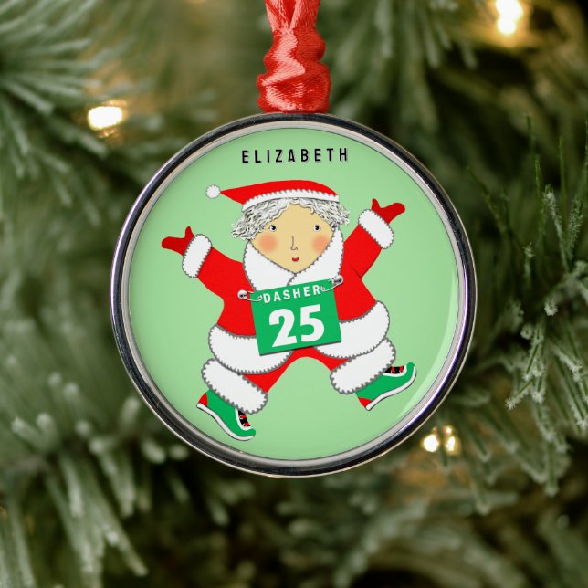 Ornamento De Metal Presente de Feriado em Execução (Árvore)