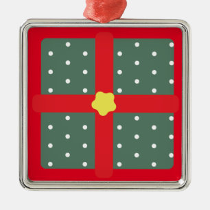 Ornamento De Metal Presente de Férias da Janela de Natal