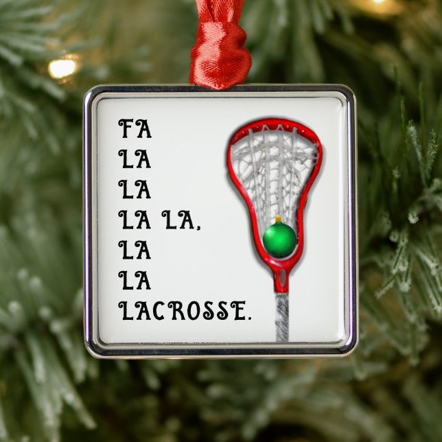 Ornamento De Metal Presente de Lembrança de Férias de Lacrosse (Árvore)