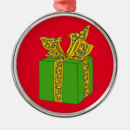 Ornamento De Metal Presente de Natal