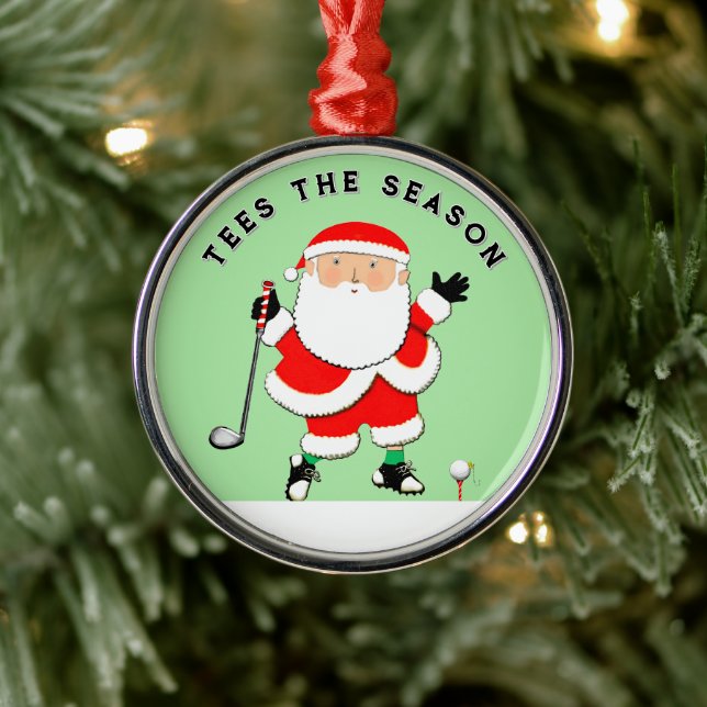 Ornamento De Metal Presente de Natal Coletivo de Golfe (Árvore)