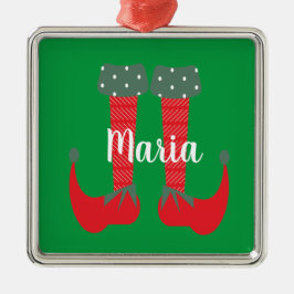 Ornamento De Metal Presente de Natal Pés de Elfo Fofo Retrô