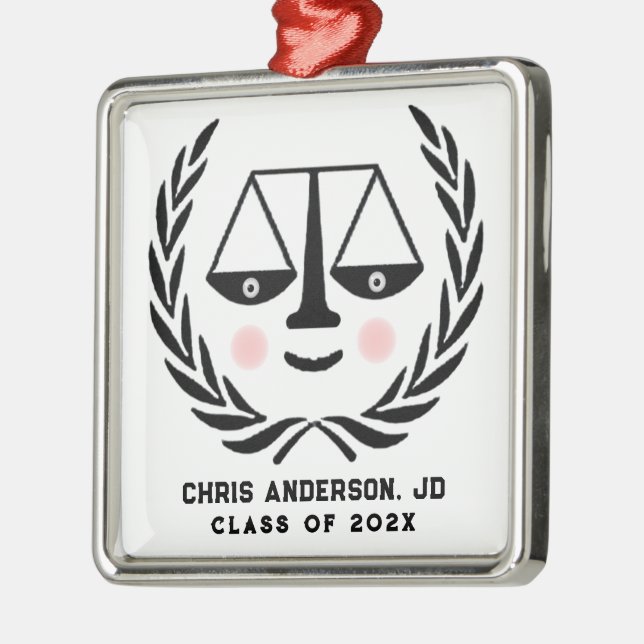 Ornamento De Metal Presente de Recordação para Graduado em Direito (Esquerda)