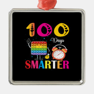 Ornamento De Metal Presente do professor 100 Dias Mais Inteligentes