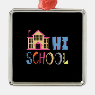 Ornamento De Metal Presente do professor Escola Hi