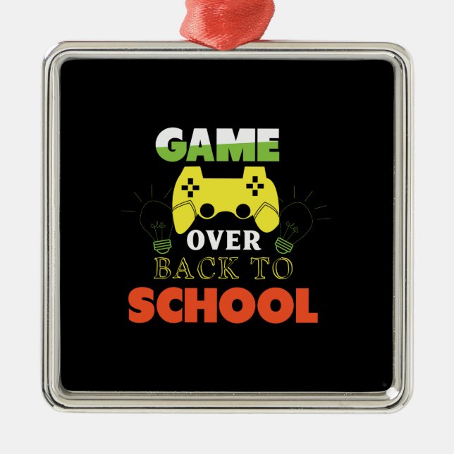 Ornamento De Metal Presente do professor | Jogo De Volta À Escola (Frente)